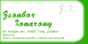 zsombor komaromy business card